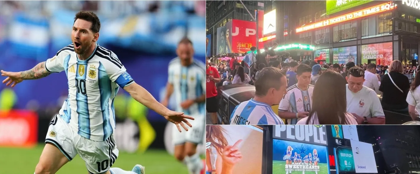 Messiks Hat-Trick Turns Times Square into Buenos Aires North