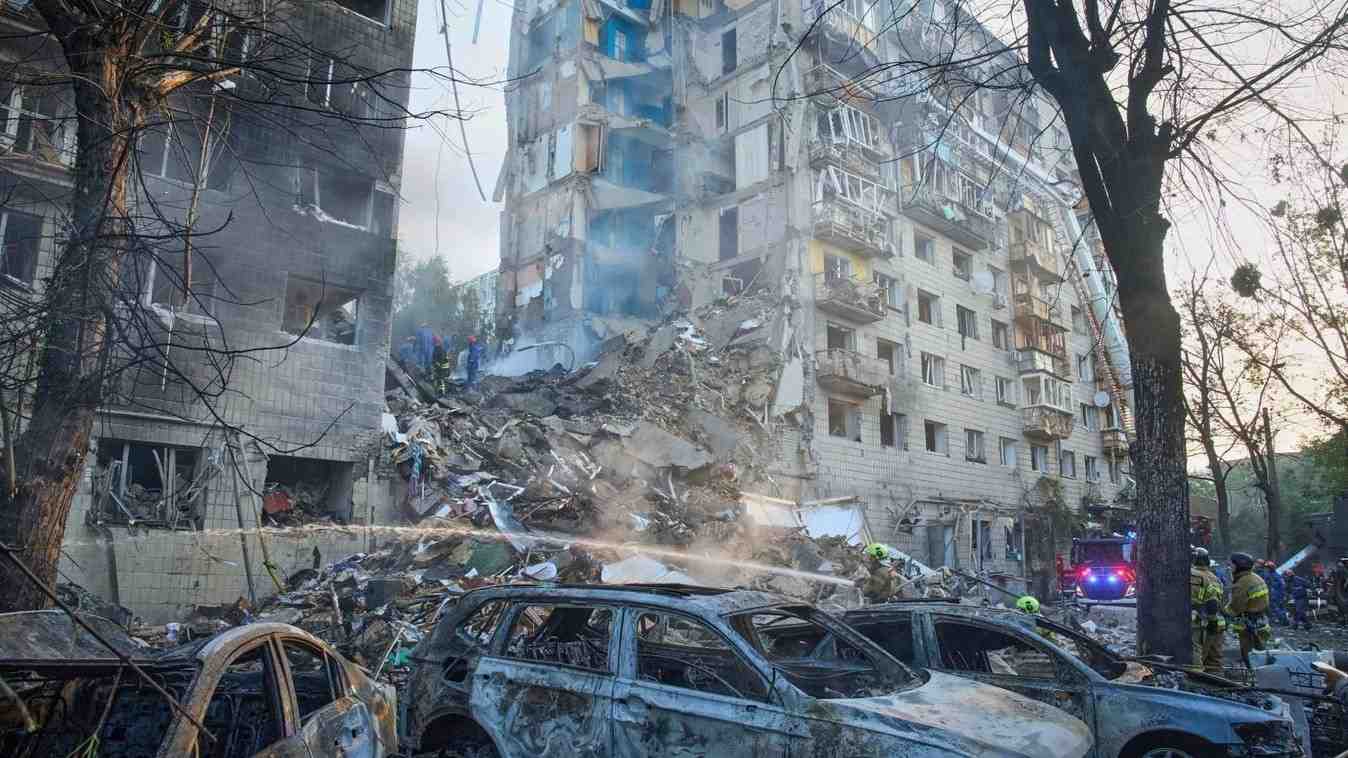 "Russia Unleashes Missiles and Drones on Kyiv; The World Is Still Downloading Its 'Deep Concern.'"