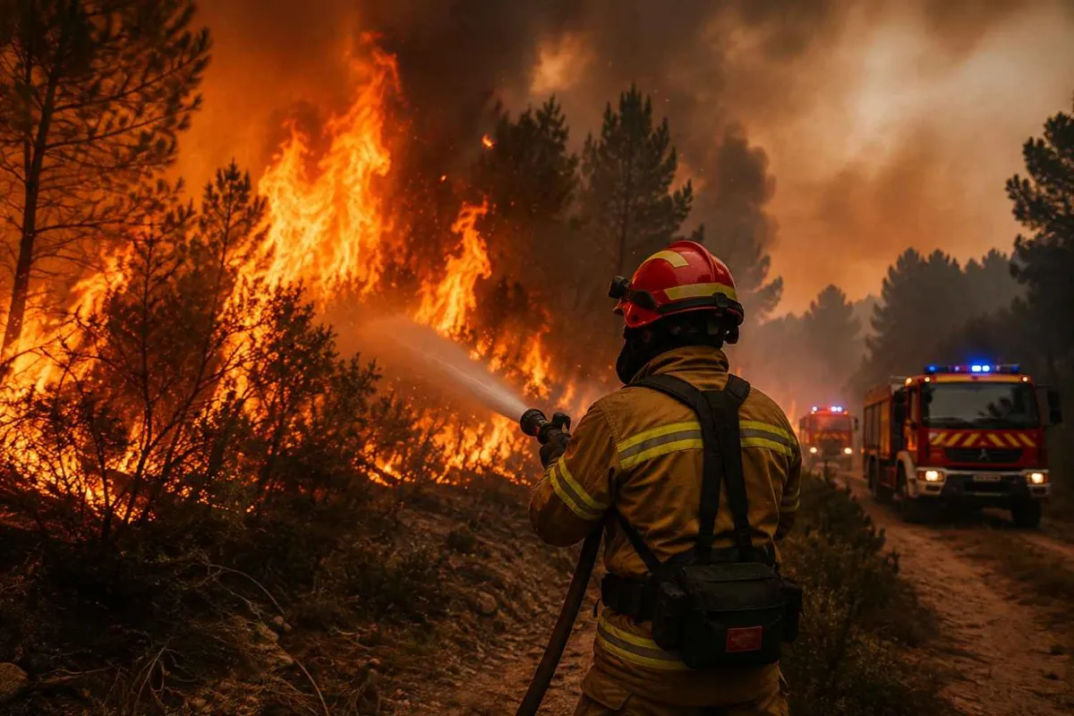 France Battles Wildfires and the Blame Game Heats Up.