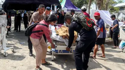 Powerful Earthquake Hits Indonesia, Rescuers Dig Through Ruins as the Search for Survivors Continue.