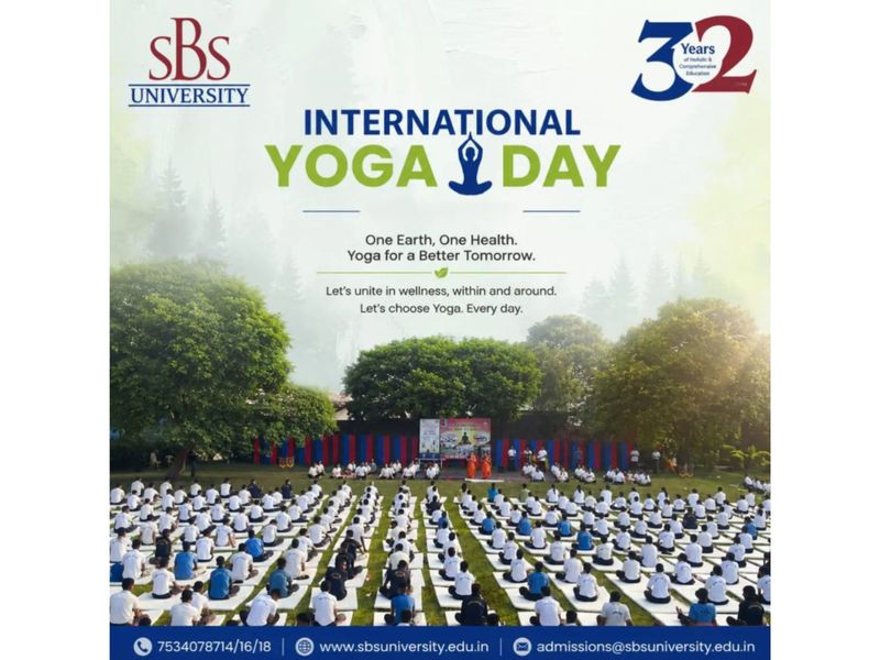 International Yoga Day Celebrated at SBS University Under EBSB Camp